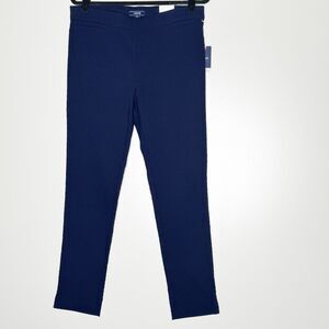 New Izod Everyday Slim Fit Pull On Diamond Jacquard Pant Women's Size Large